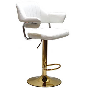 Стільчик для візажу Jef  Gold Білий
