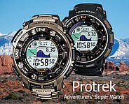 Чоловічий годинник Casio ProTrek PRW-2500T-7 Titanium (PRW2500T) Касіо японські кварцові, фото 4