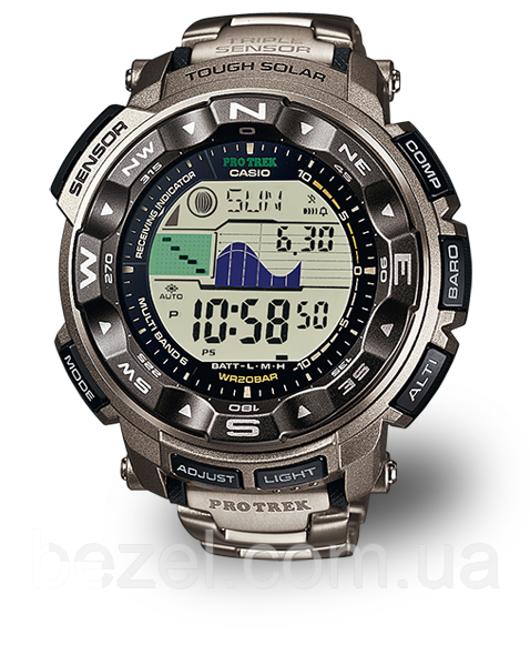 Чоловічий годинник Casio ProTrek PRW-2500T-7 Titanium (PRW2500T) Касіо японські кварцові