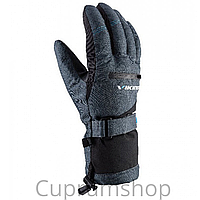 Чоловічі рукавички гірськолижні Viking Duster теплі з кишенею для скі - пасу сіро-сині один розмір 10XL