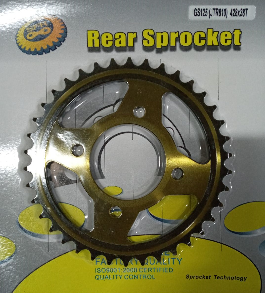 Зірка GS-125 SFR 428x38T 40шт/ящ Polish Gold\Black