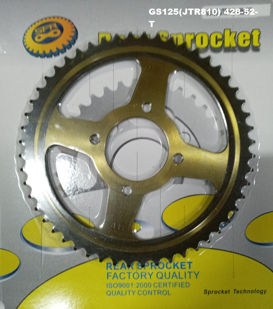 Зірка GS-125 SFR 428x52T 40шт/ящ Polish Gold\Black