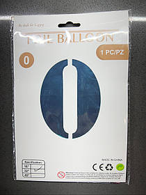Фольгована цифра 0 (32') Градієнт, 80 см.Індивідуальне паковання.
