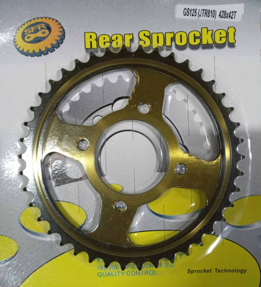 Зірка GS-125 SFR 428x42T 40шт/ящ Polish Gold\Black