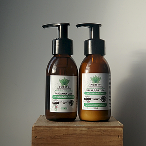 Антицелюлітний комплекс (антицелюлітний крем + масажне масло)