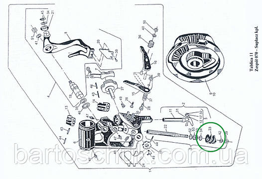2026-070-111.00 Шестерня (черв'як) в'язального апарата прес-підбирач Sipma РК-4000, РК-4010, Z-224/1, фото 2