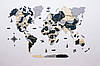 Багатошарова дерев'яна карта світу на стіну, фото 8
