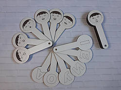 Логопедичне віяло. Голосні звуки.