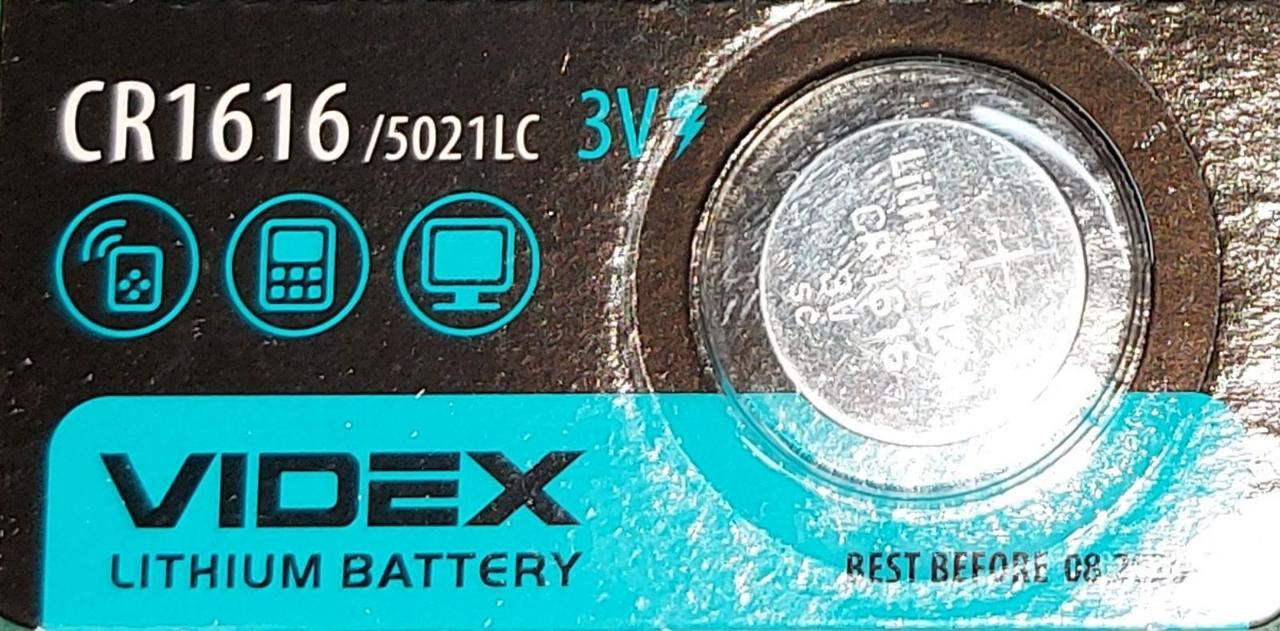 Батарейка CR1616/5021LC 3V VIDEX