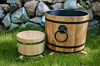 Кадка деревянная для растений 20 литров из дуба
