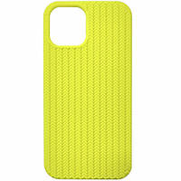 Чохол Silicone Knitted для Apple iPhone 12/12 Pro (10) - Lime