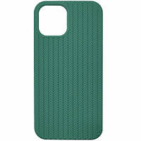 Чохол Silicone Knitted для Apple iPhone 12/12 Pro (09) - Green