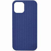 Чохол Silicone Knitted для Apple iPhone 12/12 Pro (01) - Blue