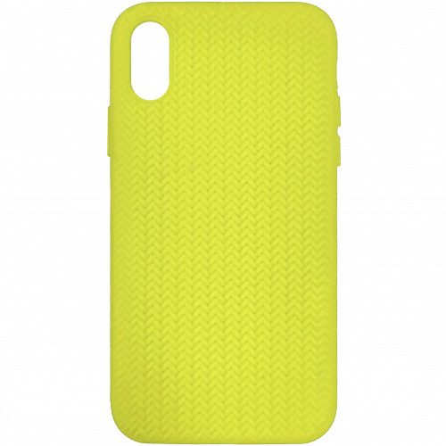 Чохол Silicone Knitted для Apple iPhone X/XS (10) - Lime - фото 1 - id-p1548337054