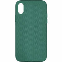 Чохол Silicone Knitted для Apple iPhone X/XS (09) Green