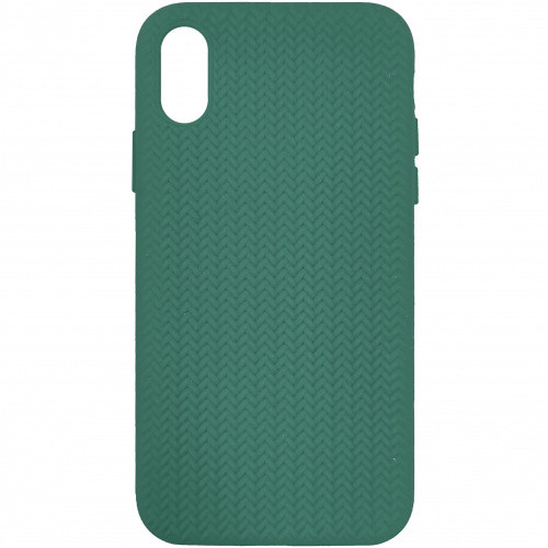 Чохол Silicone Knitted для Apple iPhone X/XS (09) Green - фото 1 - id-p1548337055