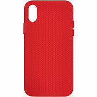 Чохол Silicone Knitted для Apple iPhone X/XS (06) - Red