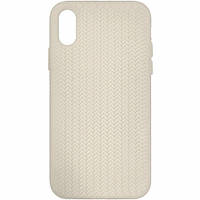 Чохол Silicone Knitted для Apple iPhone X/XS (05) Antique white