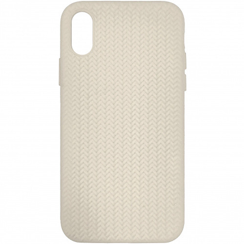 Чохол Silicone Knitted для Apple iPhone X/XS (05) Antique white - фото 1 - id-p1548337057