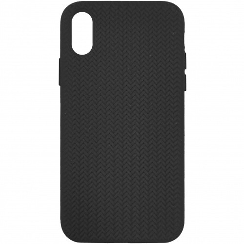 Чохол Silicone Knitted для Apple iPhone X/XS (04) Black - фото 1 - id-p1548337058