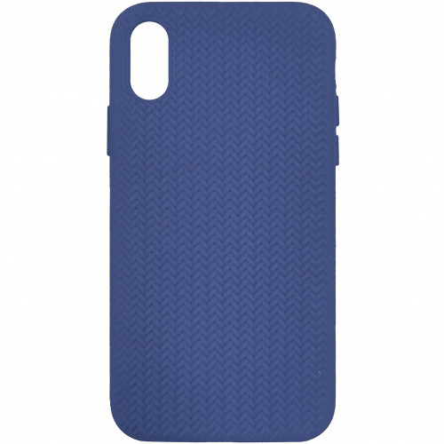 Чохол Silicone Knitted для Apple iPhone X/XS (01) Blue - фото 1 - id-p1548337059