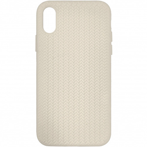 Чохол Silicone Knitted для Apple iPhone XR (05) Antique white - фото 1 - id-p1548337064