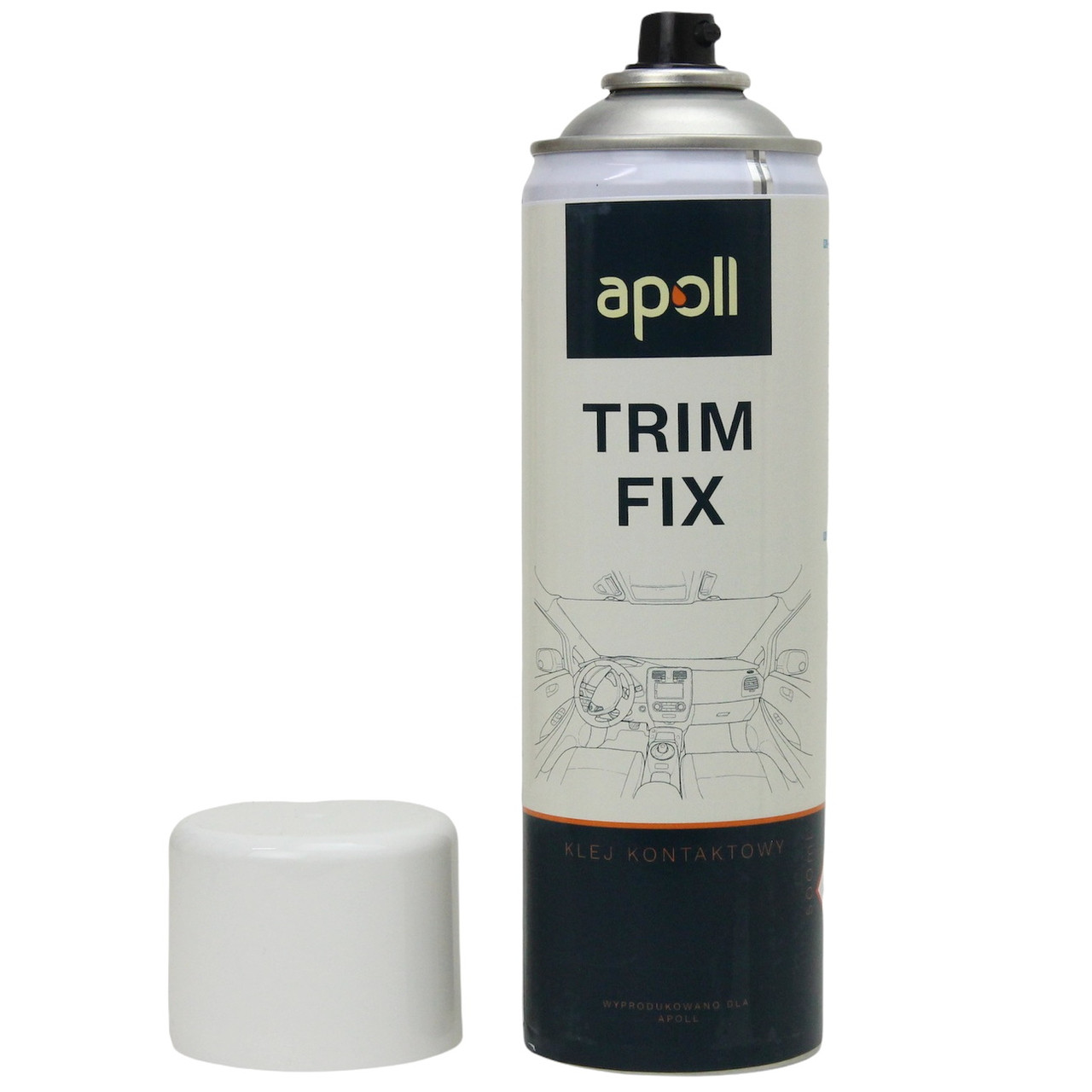 Аерозольний контактний клей Apoll Trim Fix (до +110°C) для авто потолків, бокових панелей, стійок, Польша 500мл