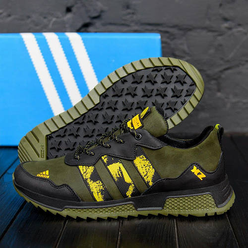 Купить Кроссовки мужские Adidas, Хаки. Адидас . Натуральная кожа ...