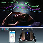 Смарт ваги до 180 кг, з Bluetooth, (26х26 см), Чорні / Розумні електронні ваги підлогові / Фітнес ваги, фото 6