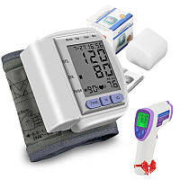 Автоматический тонометр на запястье Automatic Blood Pressure + ПОДАРОК Бесконтактный термометр!