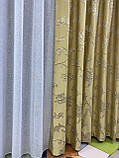 Шикарні штори. Штори в зал. Штори в спальню. Сучасні штори. Штори з рослинним малюнком. Щільні штори, фото 3