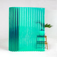 Пластиковий шифер для паркану "Волнопласт" гофрований зелений 1,5м