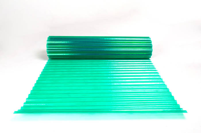 Пластиковый шифер для забора "Волнопласт" гофрированный зеленый 1,5м ...