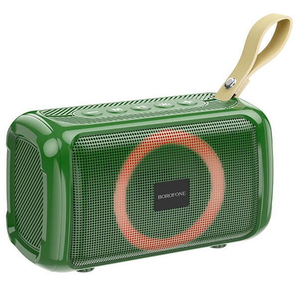 Портативна безпровідна блютуз колонка BOROFONE BR17 |BT5.1, TWS, AUX, FM, TF, USB, 4Hours, 5W| Зелений
