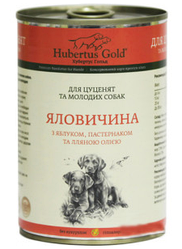 Hubertus Gold (Хубертус Голд) - Консервований корм для цуценят (яловичина/яблука) 400 гр