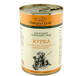 Hubertus Gold (Хубертус Голд) – Консервований корм для цуценят (курка/картопля) 400 гр