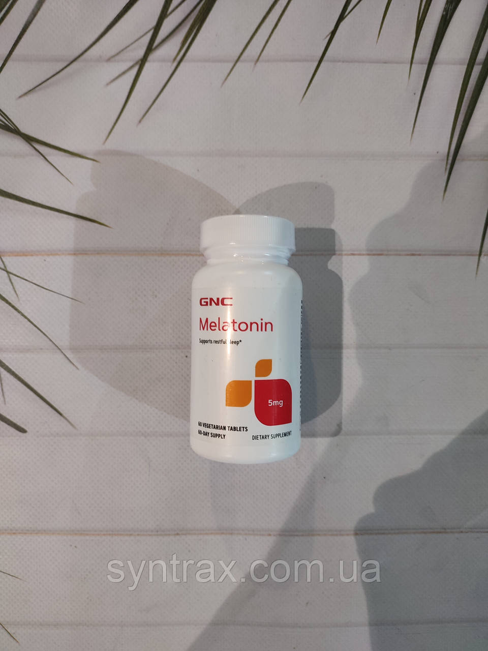 GNC Melatonin 5 mg 60 veg tab, мелатонін