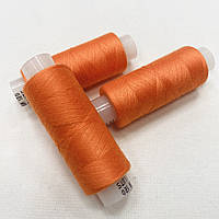 Нитка Швейная для трикотажа Omega1034 цвет оранжевый плотность 120 намотка 200м 100% полиэстер штапельная нить