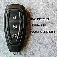 Смарт ключ Ford 3 кнопки ID49 pcf7953 KR5876268 434Mhz FSK