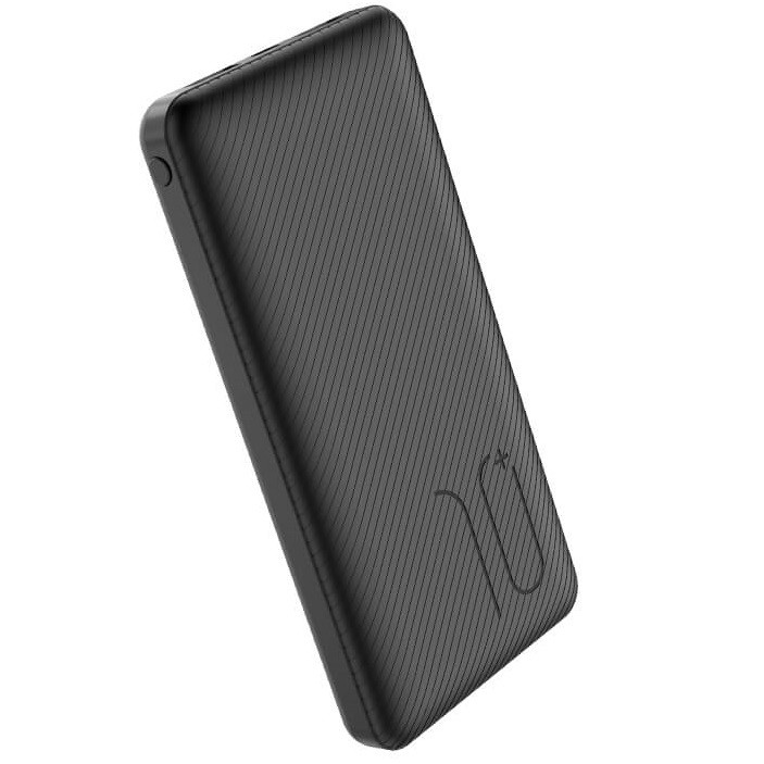 Повербанк ультратонкий з LED індикатором 10000mAh BOROFONE BT28 |2USB, 2A| Чорний