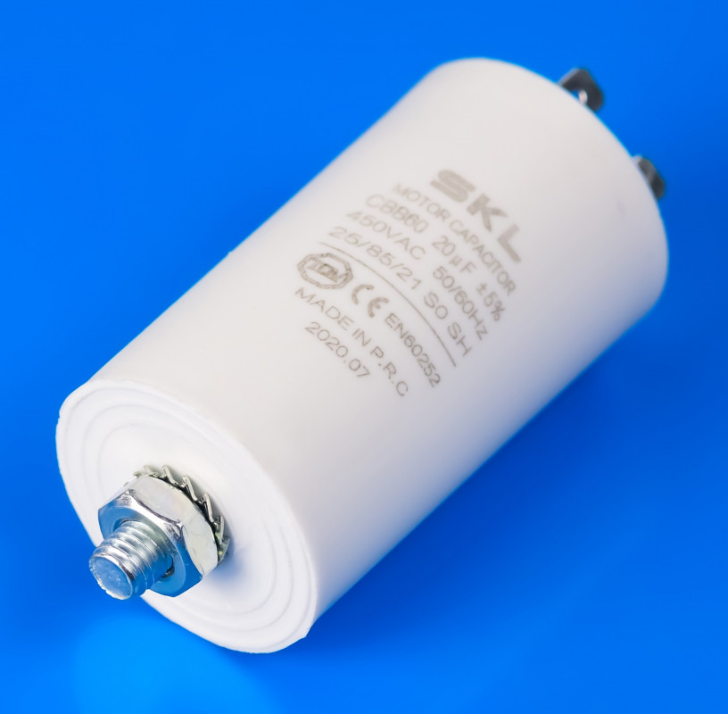 Конденсатор для пральної машини 20 Mf 450V SKL