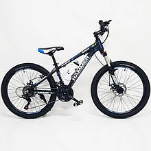 Гірський велосипед HAMMER-24 чорно-синій