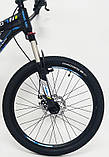 Гірський велосипед HAMMER-24 чорно-синій, фото 5