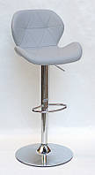 Барний стілець Інвар сірий 35 кожзам + хром, Invar БАР CH - Base, стілець візажиста