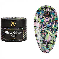 Глиттерный гель FOX Glow Glitter Gel 010, 5 мл