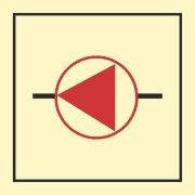 Знак ІМО 05.019 «Аварійний пожежний насос» Фотолюминесцентный