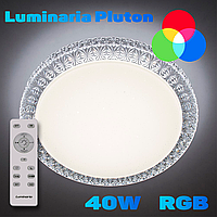 Потолочный светодиодный светильник с пультом ДУ LUMINARIA PLUTON 40W RGB R400 SHINY 220V IP20