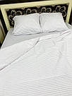 Комплект постільної білизни Білий в смужку бязь, фото 5