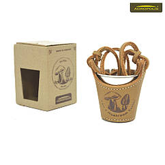 Сувенірна чарка "I am a mushroom hunter" в шкіряному чохлі 70 мл. Acropolis, SHM-1g