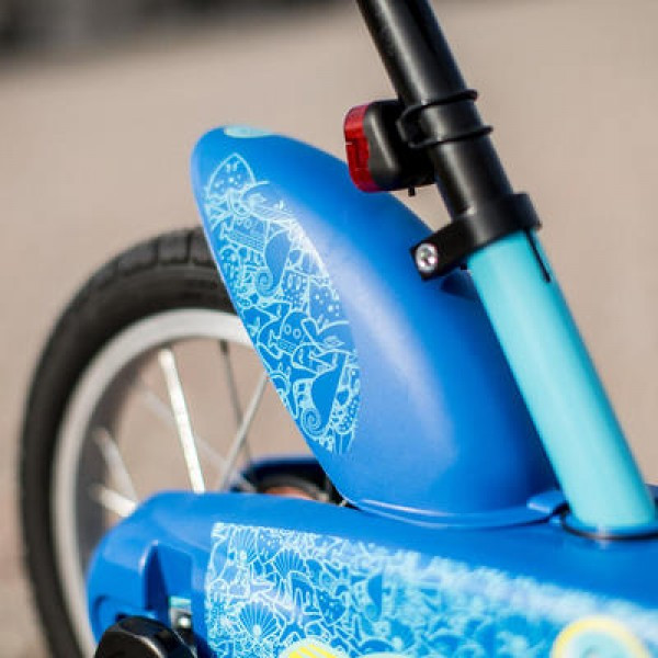 Детский Велосипед 2-х Колесный 14'' B'TWIN 100 (от 3 до 5 лет) Стальной 90 - 105 см Синий - фото 2 - id-p1548622497